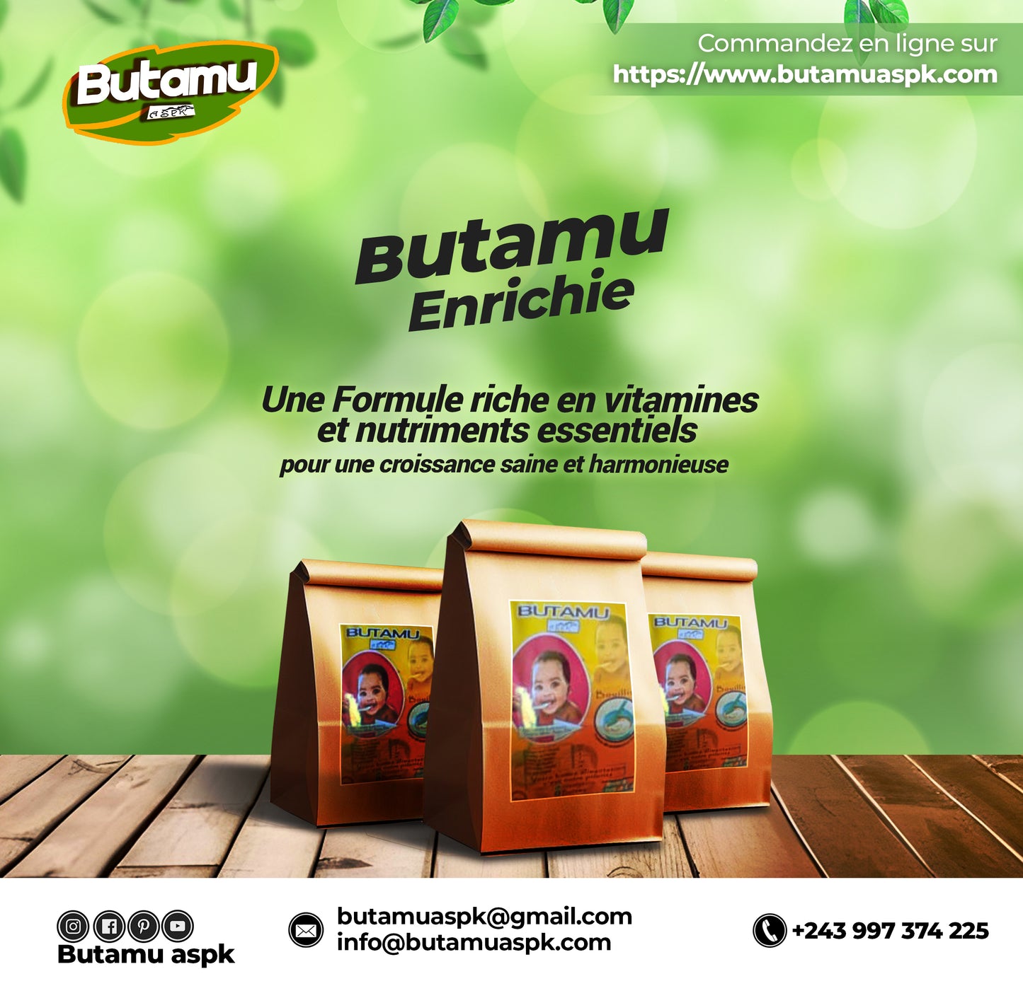 Farine de bouillie Butamu enrichie