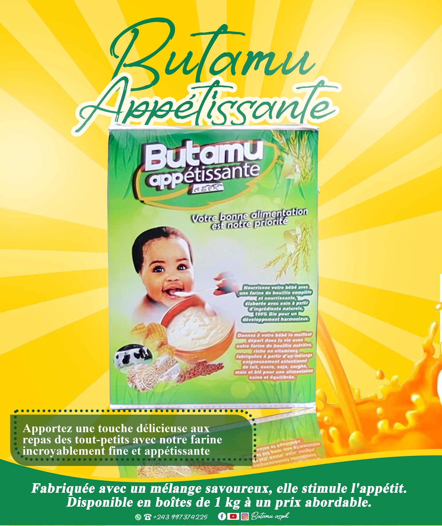 Farine de bouillie Butamu Appétissante